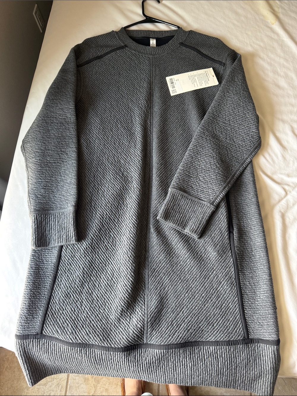 lululemon athletica Textured Crewneck Sweater Dress - Gray